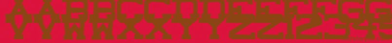 CastleRock-fontti – ruskeat fontit punaisella taustalla