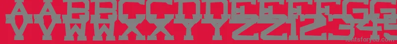 CastleRock Font – Gray Fonts on Red Background