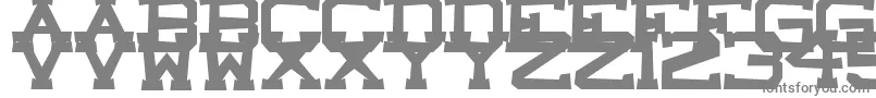 CastleRock-fontti – harmaat kirjasimet valkoisella taustalla