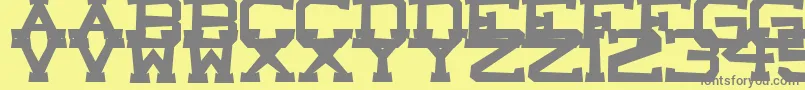 CastleRock Font – Gray Fonts on Yellow Background