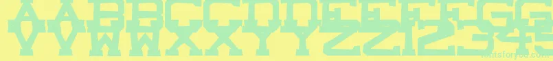 CastleRock Font – Green Fonts on Yellow Background