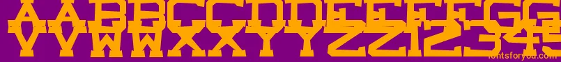 fuente CastleRock – Fuentes Naranjas Sobre Fondo Morado