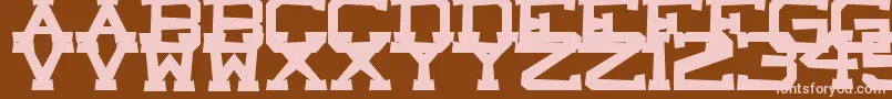 CastleRock Font – Pink Fonts on Brown Background