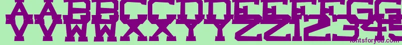 CastleRock Font – Purple Fonts on Green Background