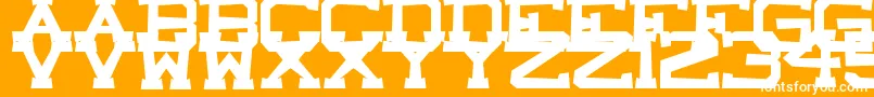 CastleRock Font – White Fonts on Orange Background