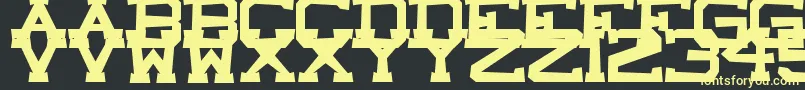 Шрифт CastleRock – жёлтые шрифты на чёрном фоне