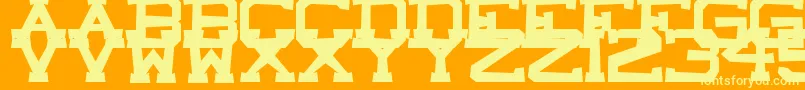 CastleRock Font – Yellow Fonts on Orange Background
