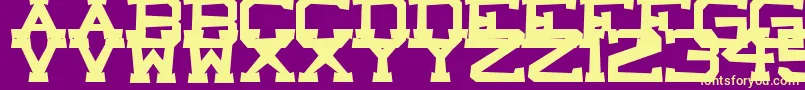 CastleRock Font – Yellow Fonts on Purple Background