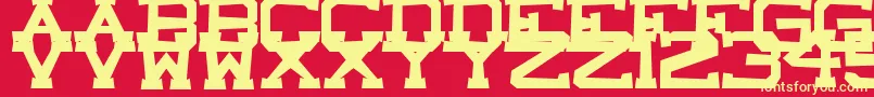 CastleRock Font – Yellow Fonts on Red Background