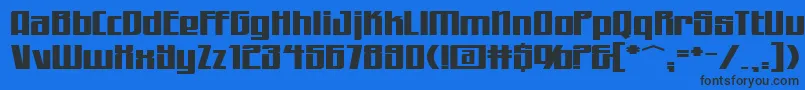 フォントWorkingmanExtended – 黒い文字の青い背景