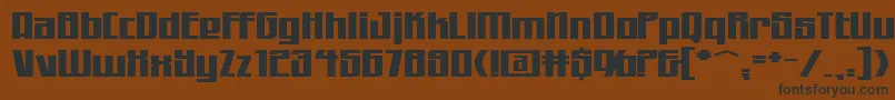 Шрифт WorkingmanExtended – чёрные шрифты на коричневом фоне