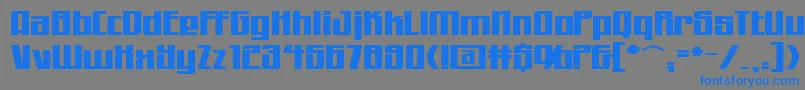 WorkingmanExtended-fontti – siniset fontit harmaalla taustalla