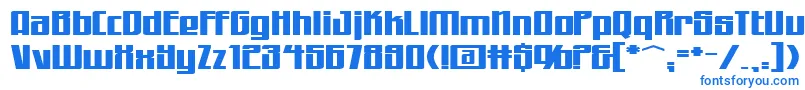 Шрифт WorkingmanExtended – синие шрифты на белом фоне
