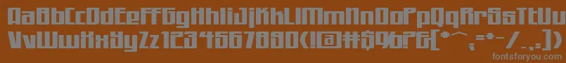 フォントWorkingmanExtended – 茶色の背景に灰色の文字