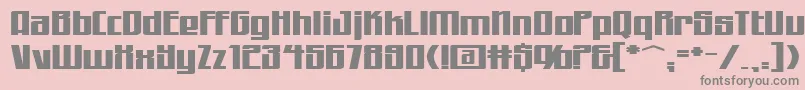 フォントWorkingmanExtended – ピンクの背景に灰色の文字