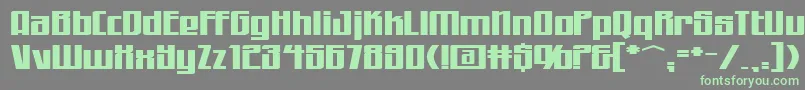 フォントWorkingmanExtended – 灰色の背景に緑のフォント