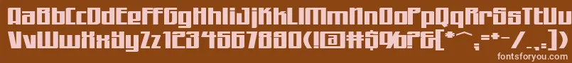 WorkingmanExtended-fontti – vaaleanpunaiset fontit ruskealla taustalla