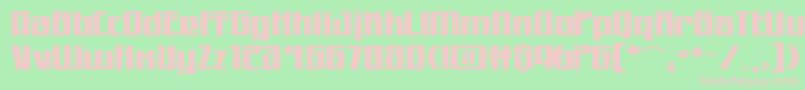 WorkingmanExtended-Schriftart – Rosa Schriften auf grünem Hintergrund