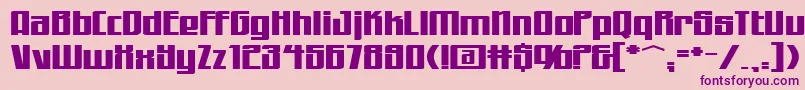 WorkingmanExtended Font – Purple Fonts on Pink Background