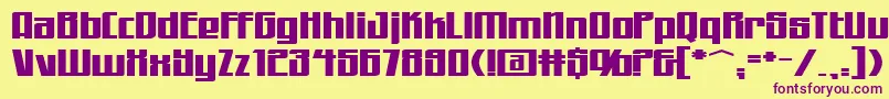 WorkingmanExtended Font – Purple Fonts on Yellow Background