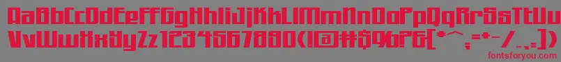 WorkingmanExtended Font – Red Fonts on Gray Background