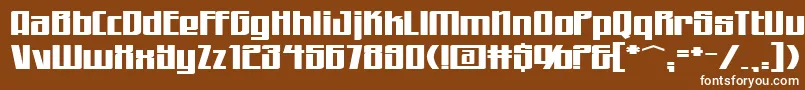 フォントWorkingmanExtended – 茶色の背景に白い文字