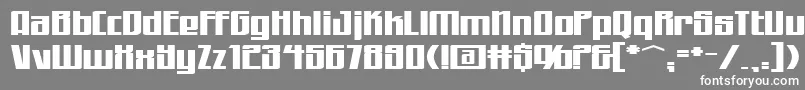 フォントWorkingmanExtended – 灰色の背景に白い文字