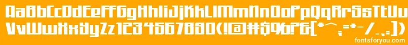 フォントWorkingmanExtended – オレンジの背景に白い文字