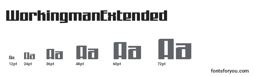 WorkingmanExtended Font Sizes