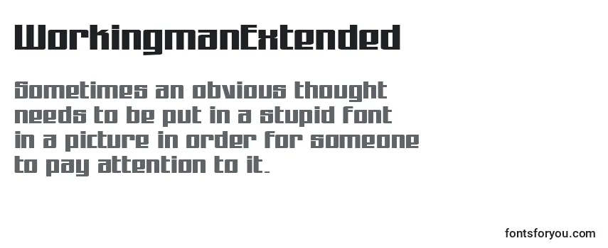 WorkingmanExtended Font