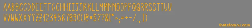 Шрифт Squigglyasta – оранжевые шрифты на сером фоне