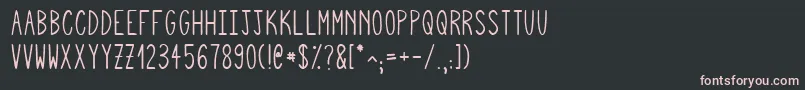 fuente Squigglyasta – Fuentes Rosadas Sobre Fondo Negro