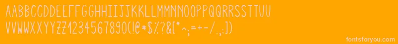 fuente Squigglyasta – Fuentes Rosadas Sobre Fondo Naranja