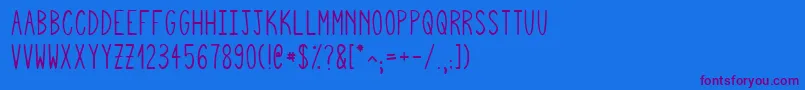 fuente Squigglyasta – Fuentes Moradas Sobre Fondo Azul