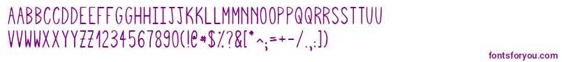 Police Squigglyasta – polices violettes