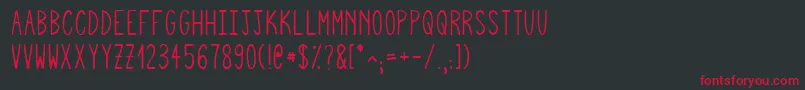 fuente Squigglyasta – Fuentes Rojas Sobre Fondo Negro
