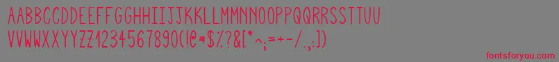 Шрифт Squigglyasta – красные шрифты на сером фоне