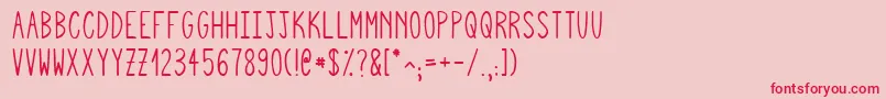 Шрифт Squigglyasta – красные шрифты на розовом фоне