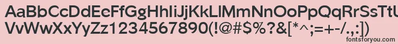 PhinsterBold-Schriftart – Schwarze Schriften auf rosa Hintergrund