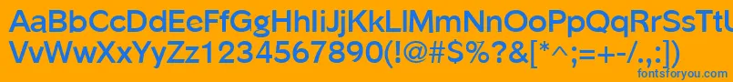 フォントPhinsterBold – オレンジの背景に青い文字