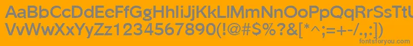 フォントPhinsterBold – オレンジの背景に灰色の文字