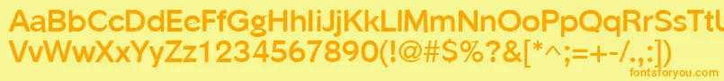 PhinsterBold Font – Orange Fonts on Yellow Background