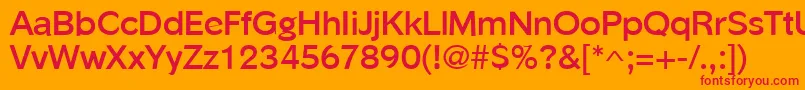 PhinsterBold Font – Red Fonts on Orange Background