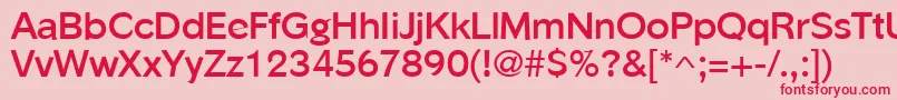 フォントPhinsterBold – ピンクの背景に赤い文字