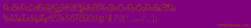 Шрифт MandalaHome – коричневые шрифты на фиолетовом фоне