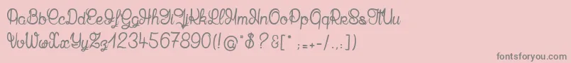 フォントMandalaHome – ピンクの背景に灰色の文字