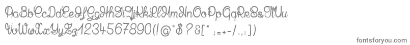 フォントMandalaHome – 白い背景に灰色の文字