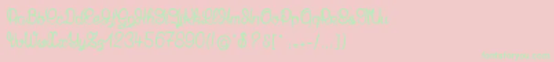 MandalaHome Font – Green Fonts on Pink Background