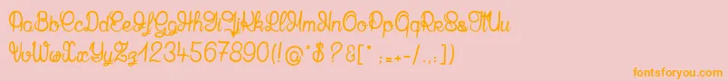 MandalaHome Font – Orange Fonts on Pink Background