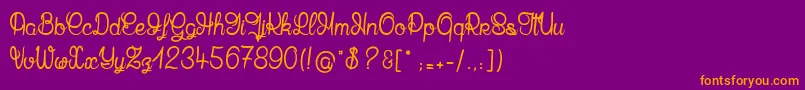 MandalaHome Font – Orange Fonts on Purple Background